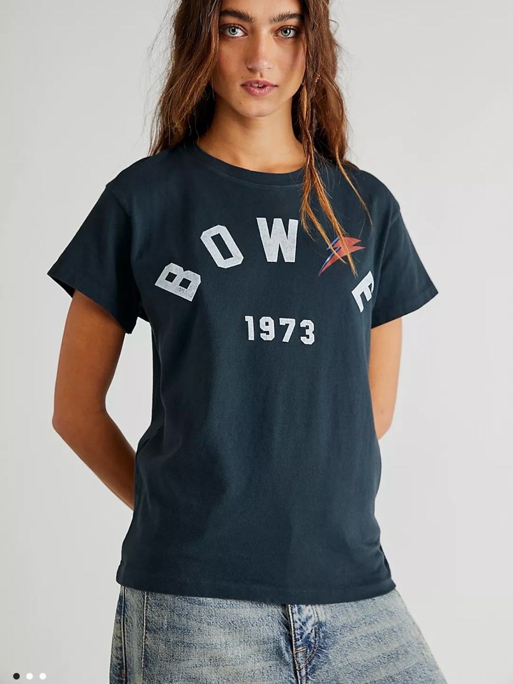 Bowie 1973 Graphic Short Sleeve Tee DAYDREAMER LETLUV for Anthropologie